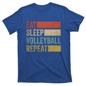 Retro 70s Volleyball Player Eat Sleep Volleyball Cool Gift T-Shirt