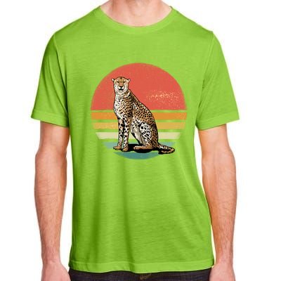 Retro 70s Vintage Cheetah Sunset Cheetah Animal Lover Great Gift Adult ChromaSoft Performance T-Shirt