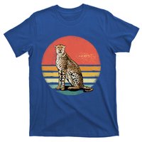 Retro 70s Vintage Cheetah Sunset Cheetah Animal Lover Great Gift T-Shirt