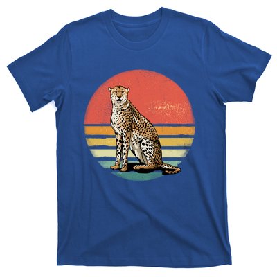 Retro 70s Vintage Cheetah Sunset Cheetah Animal Lover Great Gift T-Shirt