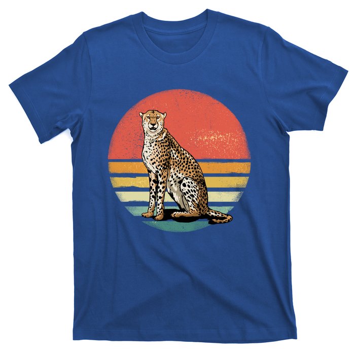 Retro 70s Vintage Cheetah Sunset Cheetah Animal Lover Great Gift T-Shirt