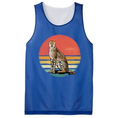 Retro 70s Vintage Cheetah Sunset Cheetah Animal Lover Great Gift Mesh Reversible Basketball Jersey Tank