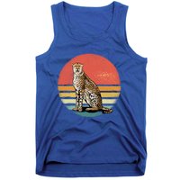 Retro 70s Vintage Cheetah Sunset Cheetah Animal Lover Great Gift Tank Top