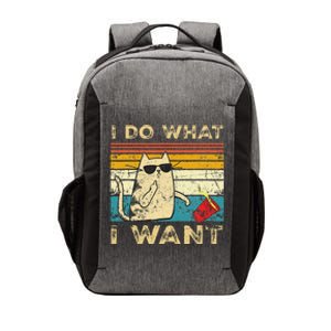 Retro 80s 90s Cat Lovers Gifts Funny I Do What I Want Cat Vector Backpack