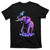 Retro 80s 90s synthwave Forget me not Elephant Trunk up T-Shirt