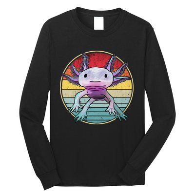 Retro 80s 90s axolotl shirt Cute Axolotl  Long Sleeve Shirt