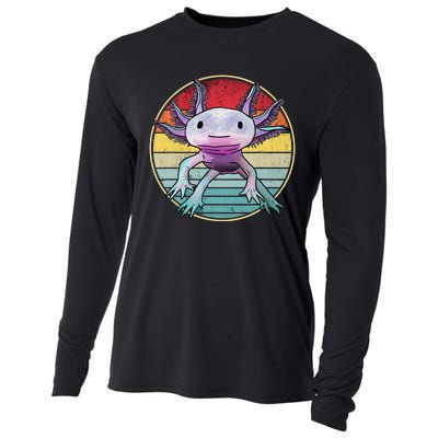 Retro 80s 90s axolotl shirt Cute Axolotl  Cooling Performance Long Sleeve Crew