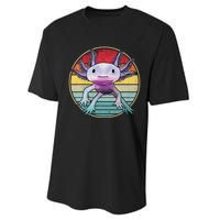 Retro 80s 90s axolotl shirt Cute Axolotl  Performance Sprint T-Shirt