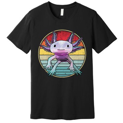 Retro 80s 90s axolotl shirt Cute Axolotl  Premium T-Shirt