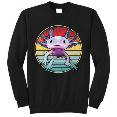 Retro 80s 90s axolotl shirt Cute Axolotl  Tall Sweatshirt