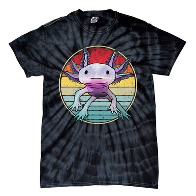 Retro 80s 90s axolotl shirt Cute Axolotl  Tie-Dye T-Shirt