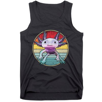 Retro 80s 90s axolotl shirt Cute Axolotl  Tank Top