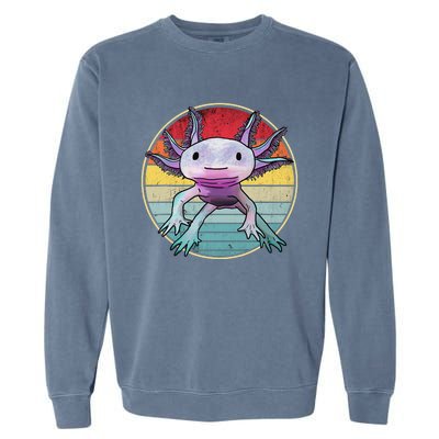 Retro 80s 90s axolotl shirt Cute Axolotl  Garment-Dyed Sweatshirt