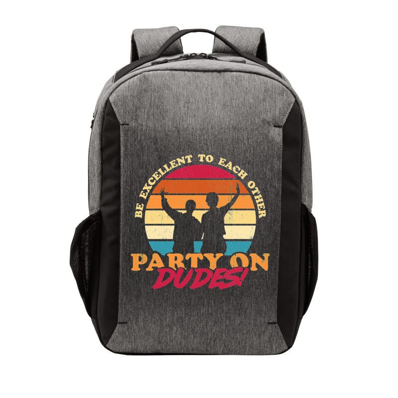 Retro 80's Bill And Ted Be Excellent To Each Other Party On Dudes! Vector Backpack