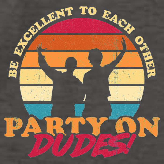 Retro 80's Bill And Ted Be Excellent To Each Other Party On Dudes! Vector Backpack