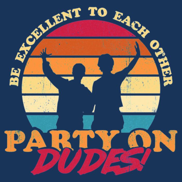 Retro 80's Bill And Ted Be Excellent To Each Other Party On Dudes! Button