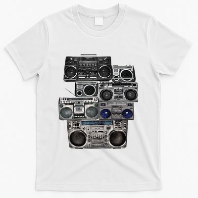 Retro 80s Boom Box Ghetto Blaster Radio Stack T-Shirt