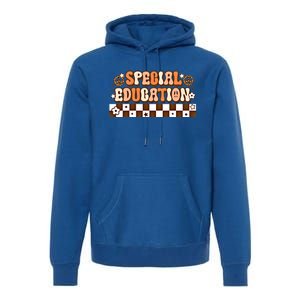 Retro 80s Boho Style Groovy Special Education Autism Teacher Gift Premium Hoodie