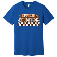 Retro 80s Boho Style Groovy Special Education Autism Teacher Gift Premium T-Shirt