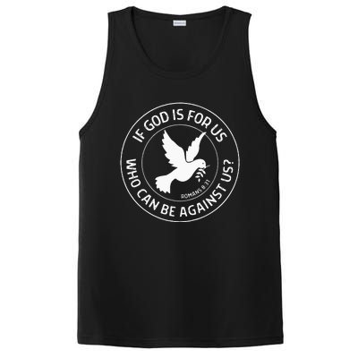 Romans 831 Christian Bible Verse If God Is For Us Faith PosiCharge Competitor Tank