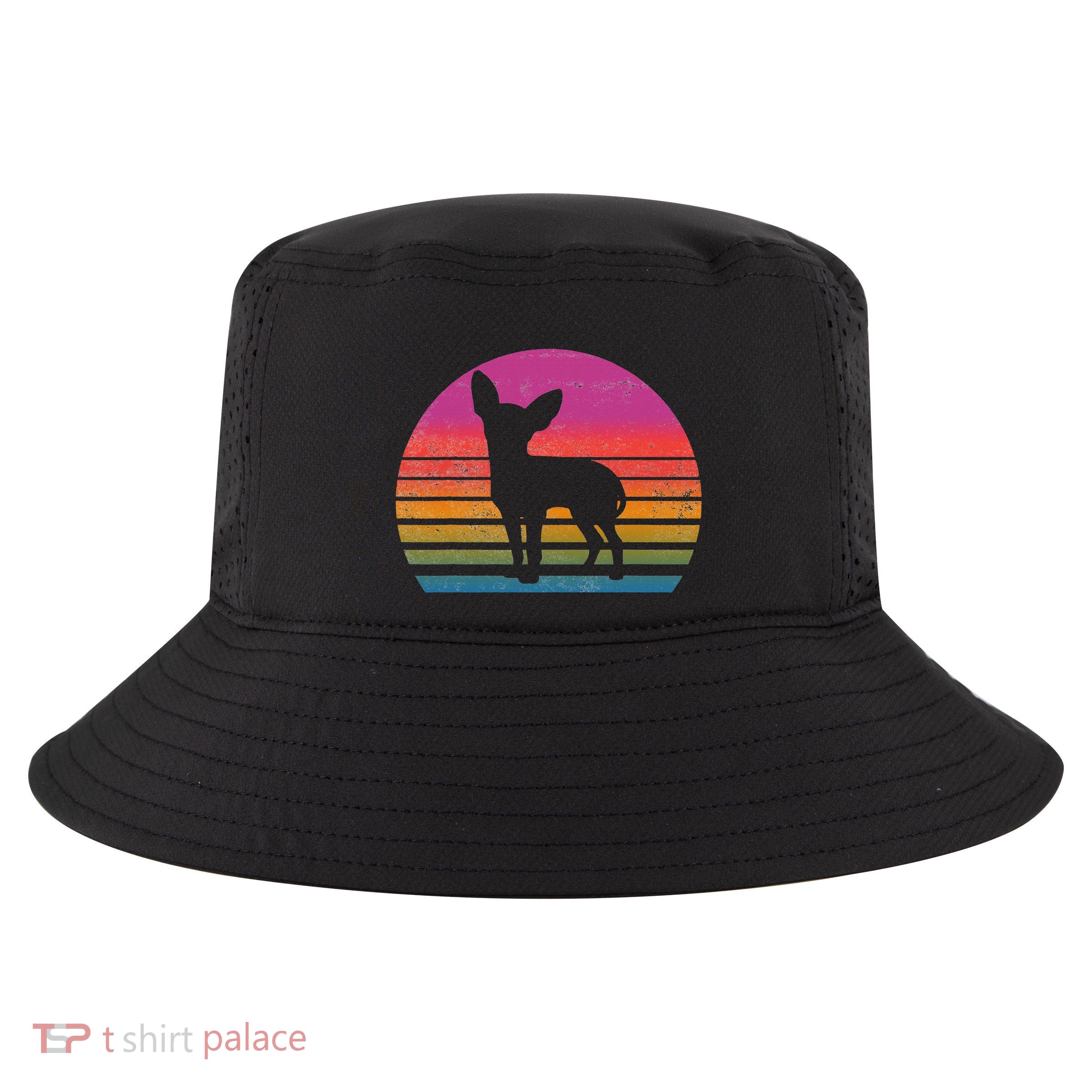 Retro 80's Chihuahua, Chihuahua Lover, Chihuahua Mom Cool Comfort Performance Bucket Hat