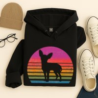 Retro 80's Chihuahua, Chihuahua Lover, Chihuahua Mom Hoodie