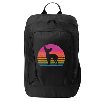 Retro 80's Chihuahua, Chihuahua Lover, Chihuahua Mom City Backpack