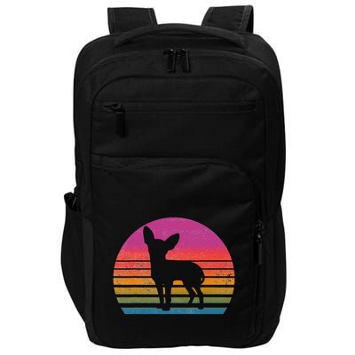 Retro 80's Chihuahua, Chihuahua Lover, Chihuahua Mom Impact Tech Backpack