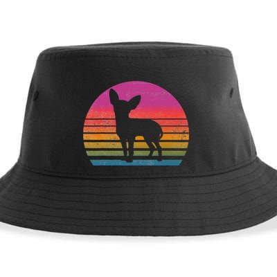 Retro 80's Chihuahua, Chihuahua Lover, Chihuahua Mom Sustainable Bucket Hat