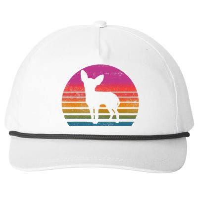 Retro 80's Chihuahua, Chihuahua Lover, Chihuahua Mom Snapback Five-Panel Rope Hat