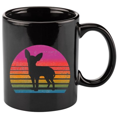 Retro 80's Chihuahua, Chihuahua Lover, Chihuahua Mom 11oz C Handle Ceramic Mug