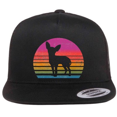 Retro 80's Chihuahua, Chihuahua Lover, Chihuahua Mom Flatbill Hat