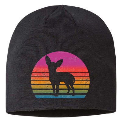 Retro 80's Chihuahua, Chihuahua Lover, Chihuahua Mom Sustainable Beanie