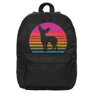 Retro 80's Chihuahua, Chihuahua Lover, Chihuahua Mom 16 in Basic Backpack