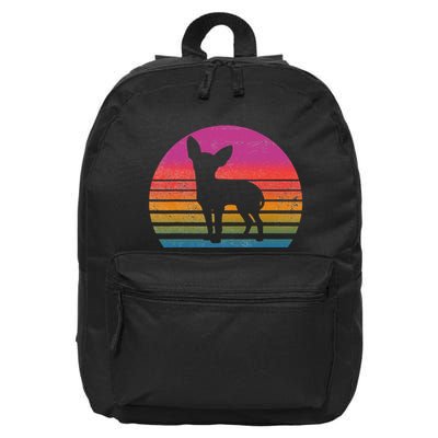 Retro 80's Chihuahua, Chihuahua Lover, Chihuahua Mom 16 in Basic Backpack