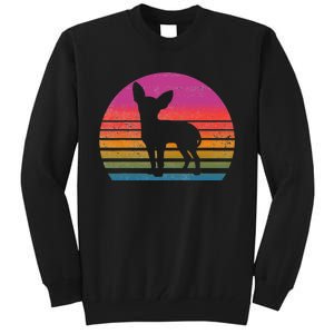 Retro 80's Chihuahua, Chihuahua Lover, Chihuahua Mom Tall Sweatshirt