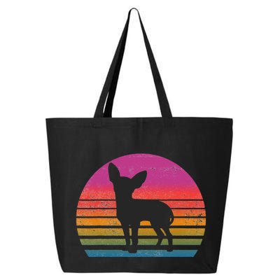 Retro 80's Chihuahua, Chihuahua Lover, Chihuahua Mom 25L Jumbo Tote
