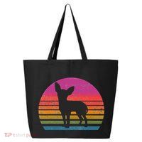 Retro 80's Chihuahua, Chihuahua Lover, Chihuahua Mom 25L Jumbo Tote