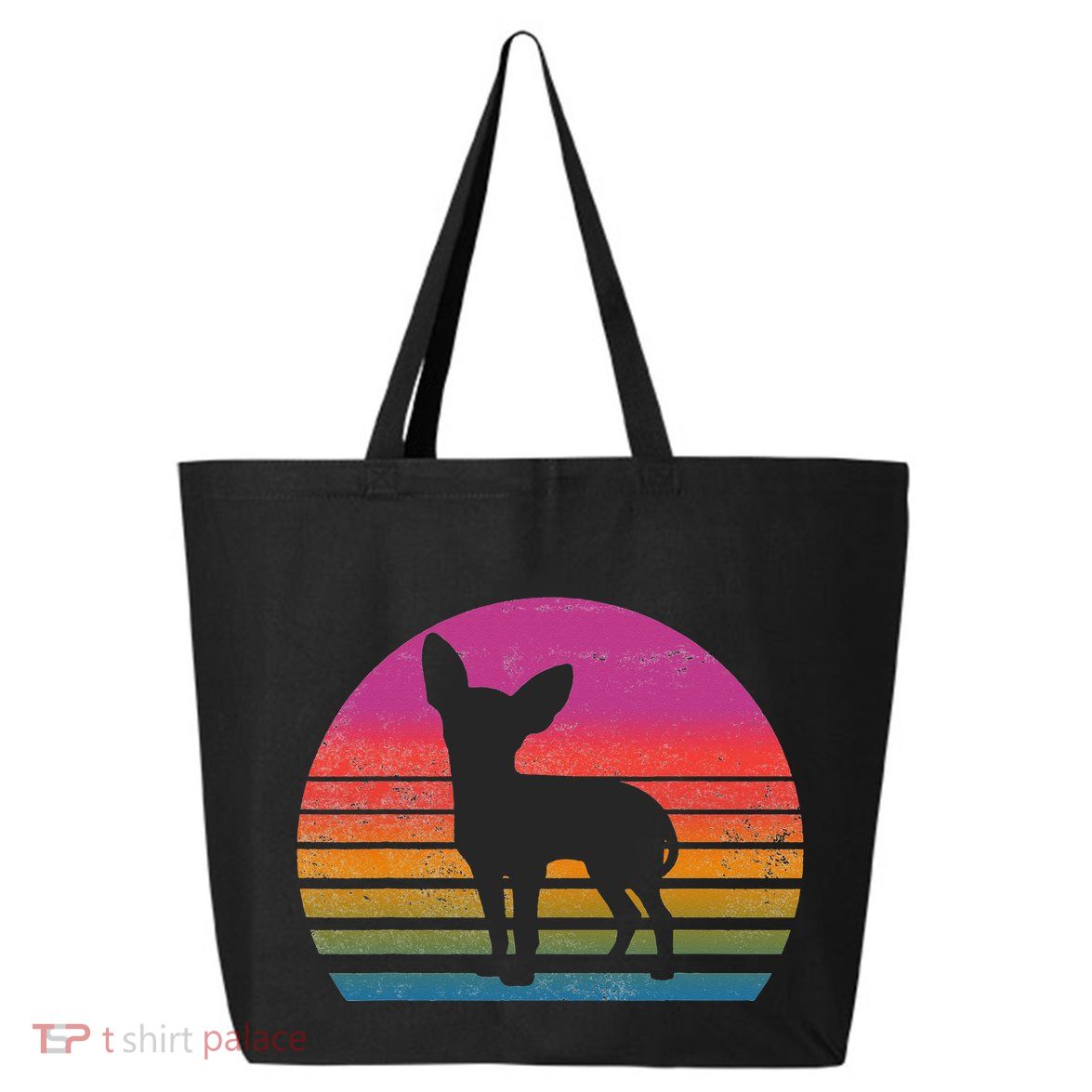 Retro 80's Chihuahua, Chihuahua Lover, Chihuahua Mom 25L Jumbo Tote