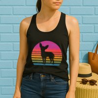 Retro 80's Chihuahua, Chihuahua Lover, Chihuahua Mom Womens Tank Top