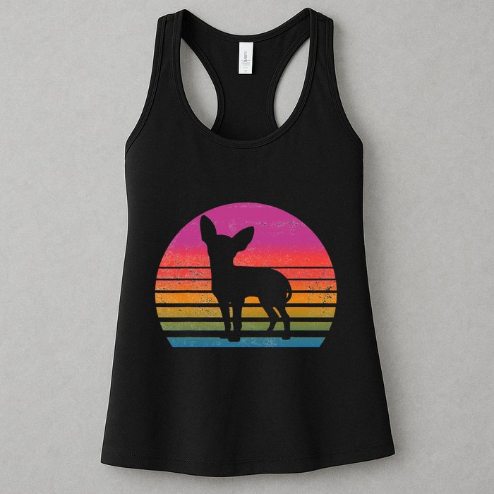 Retro 80's Chihuahua, Chihuahua Lover, Chihuahua Mom Womens Tank Top