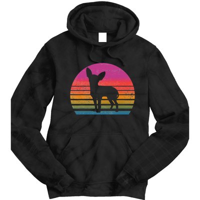 Retro 80's Chihuahua, Chihuahua Lover, Chihuahua Mom Tie Dye Hoodie