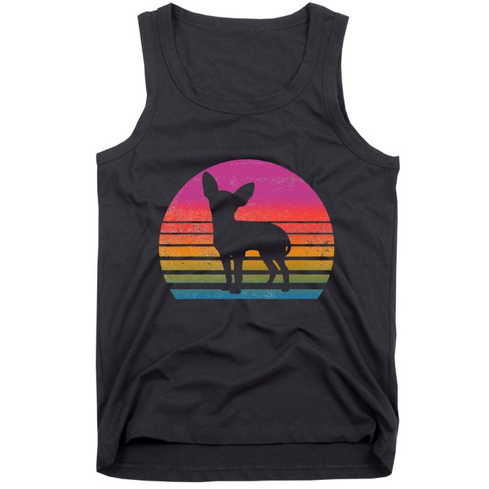 Retro 80's Chihuahua, Chihuahua Lover, Chihuahua Mom Tank Top
