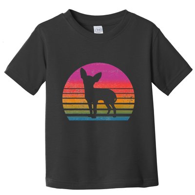 Retro 80's Chihuahua, Chihuahua Lover, Chihuahua Mom Toddler T-Shirt