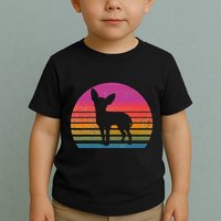 Retro 80's Chihuahua, Chihuahua Lover, Chihuahua Mom Toddler T-Shirt
