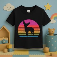 Retro 80's Chihuahua, Chihuahua Lover, Chihuahua Mom Toddler T-Shirt