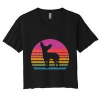 Retro 80's Chihuahua, Chihuahua Lover, Chihuahua Mom Crop Top