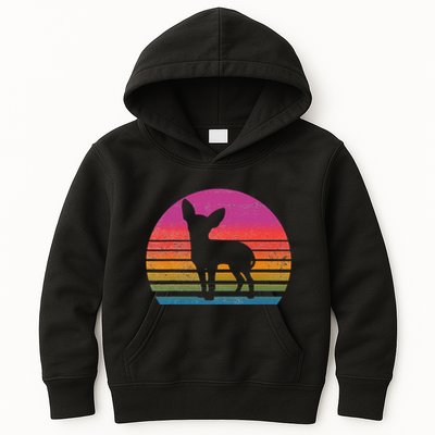 Retro 80's Chihuahua, Chihuahua Lover, Chihuahua Mom Kids Hoodie