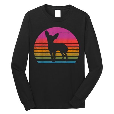 Retro 80s Chihuahua Chihuahua Lover Chihuahua Mom Long Sleeve Shirt