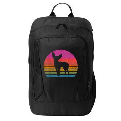 Retro 80s Chihuahua Chihuahua Lover Chihuahua Mom City Backpack
